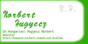 norbert hugyecz business card